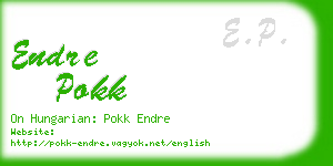 endre pokk business card